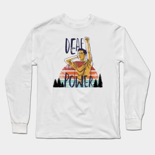 Deaf power vintage Long Sleeve T-Shirt